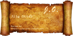 Jilg Ottó névjegykártya
